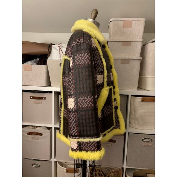 Coach Plaid Shearling Aviator - Picture 3 of 9